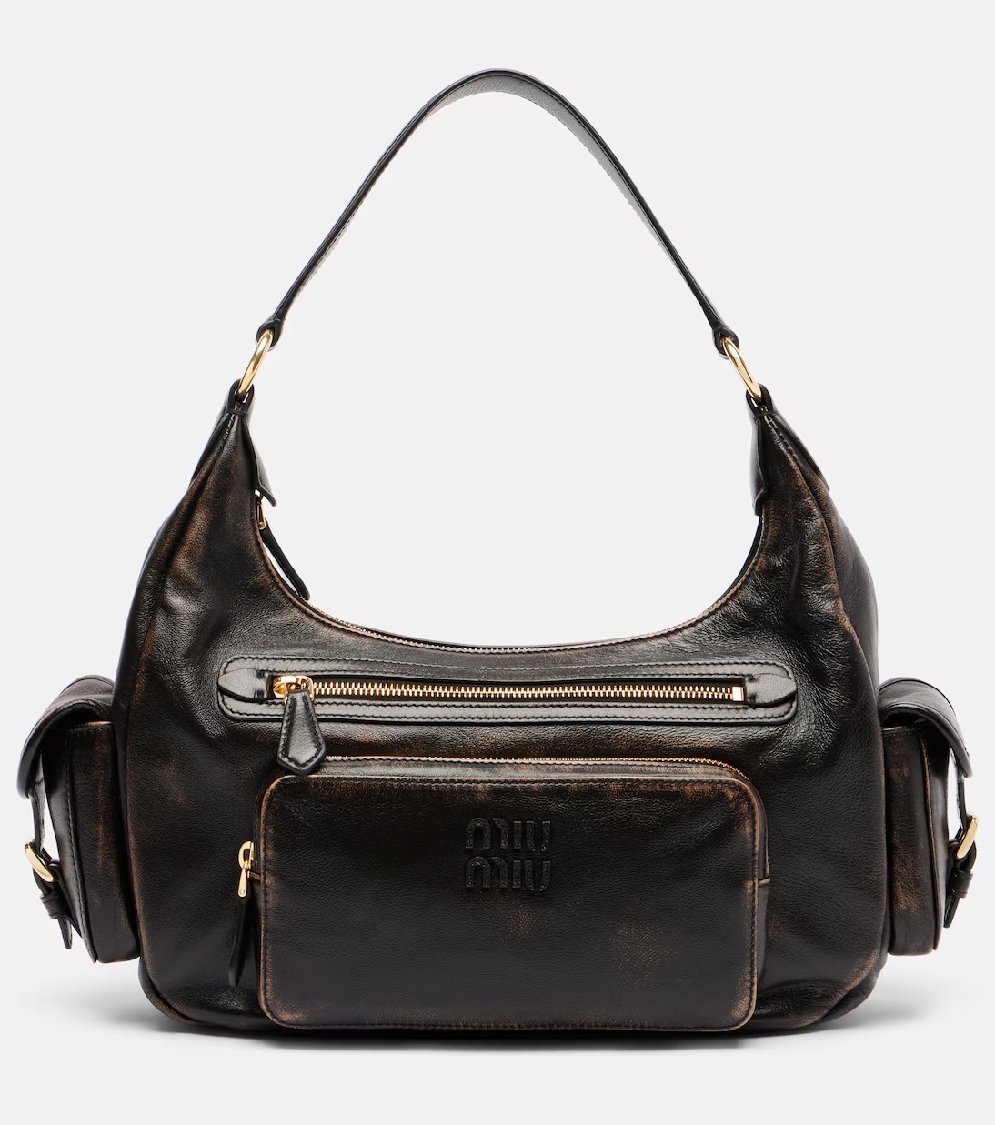 Miu Miu, Distressed leather shoulder bag