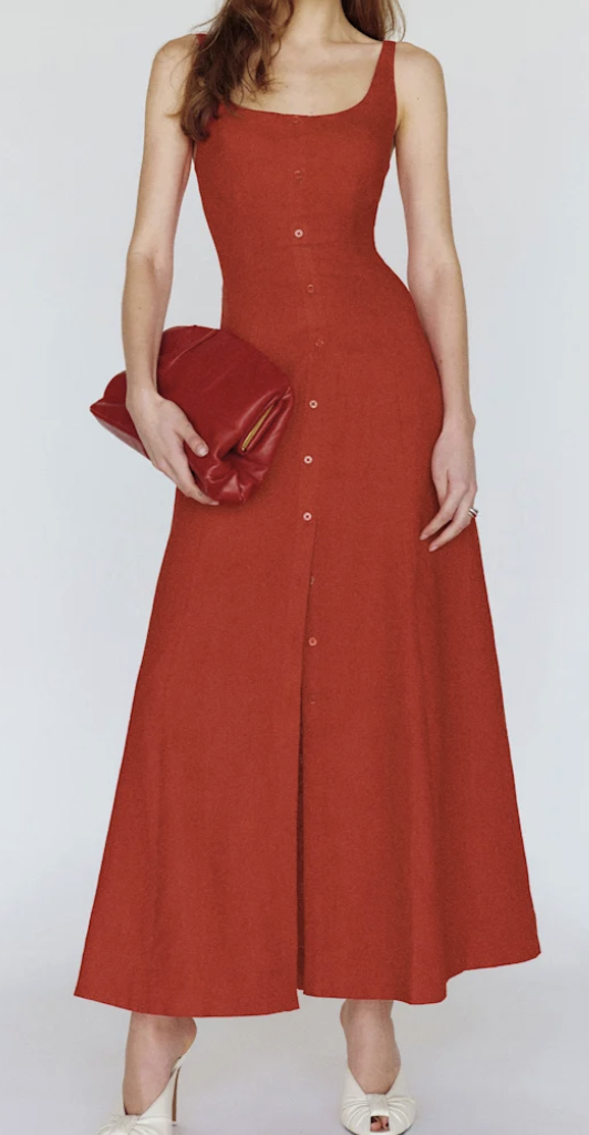Reformation, Fraise Linen Dress