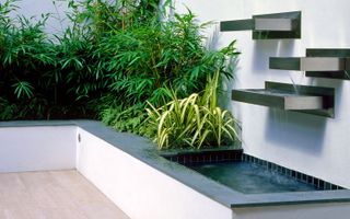 how to make a garden feel modern: My Landscapes modern water feature