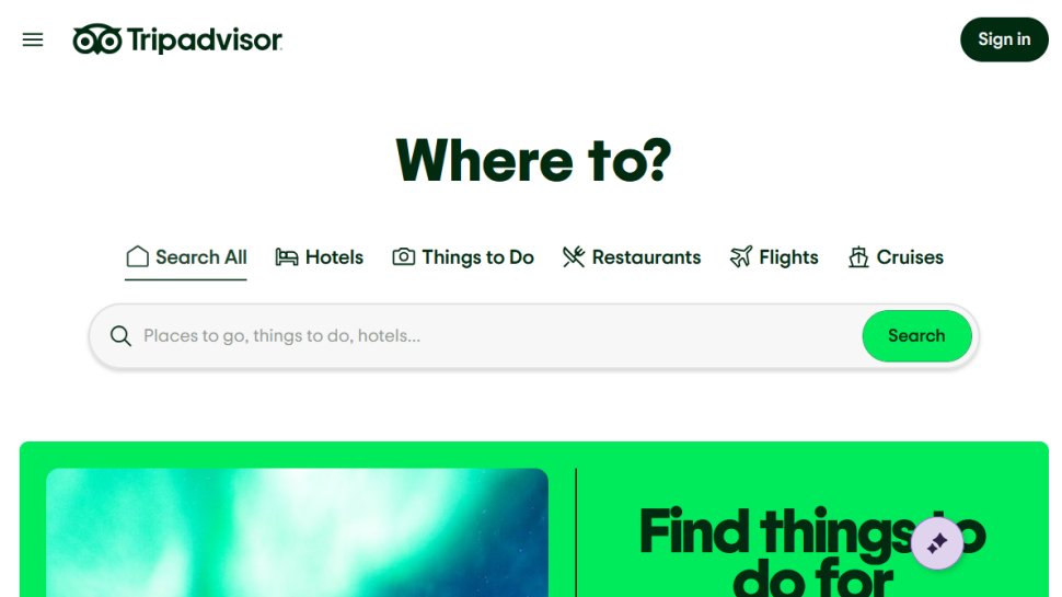 TripAdvisor website screenshot (August 2025).