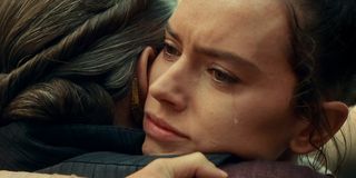 Rey crying in The Rise of Skywalker