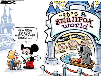 Editorial cartoon U.S. Health Measles