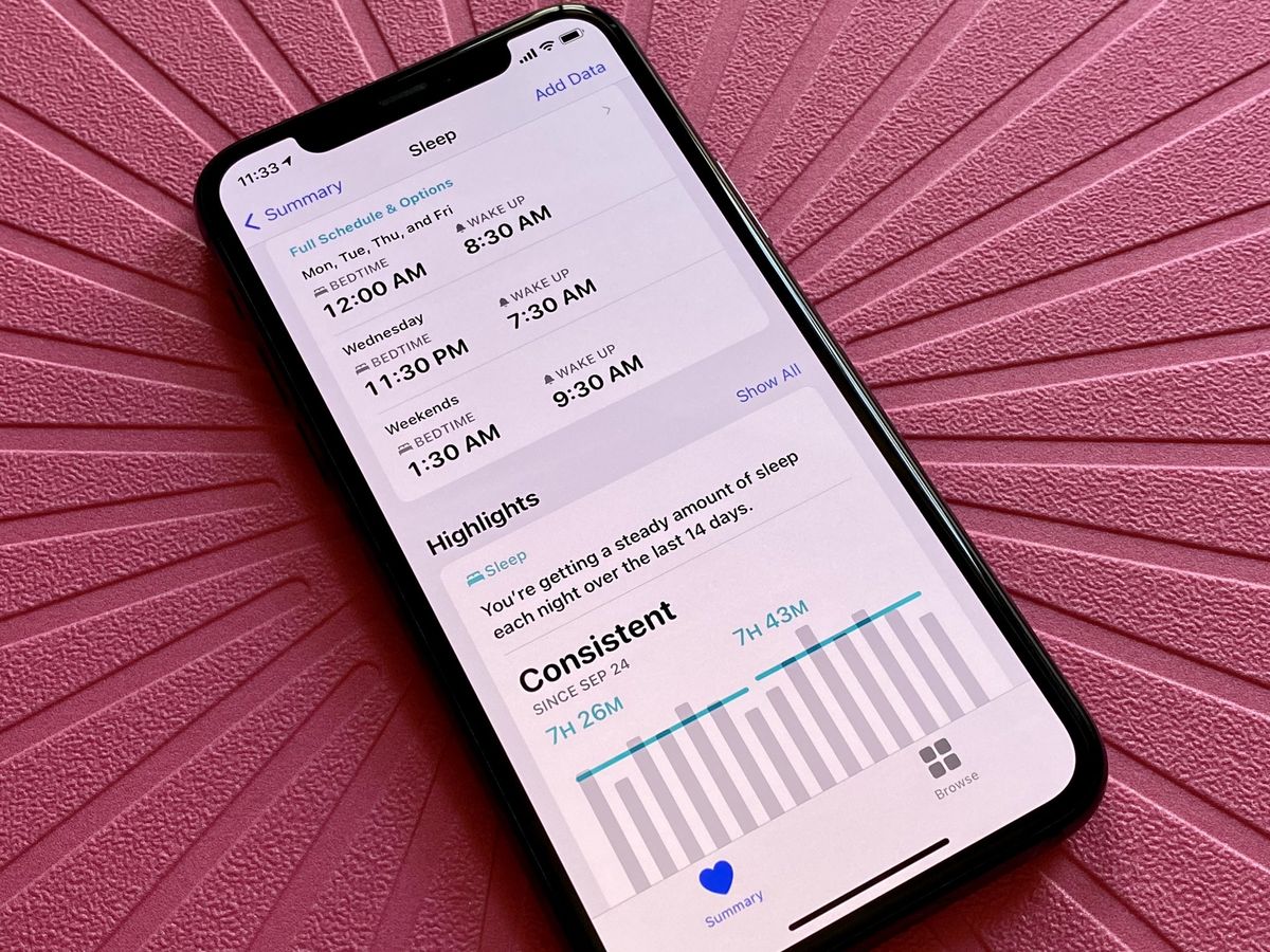 Ios 14 Health Sleep Schedule