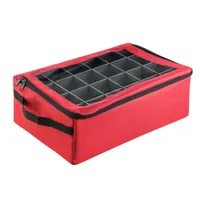 Hastings Home 48-Compartment Ornament Storage Box