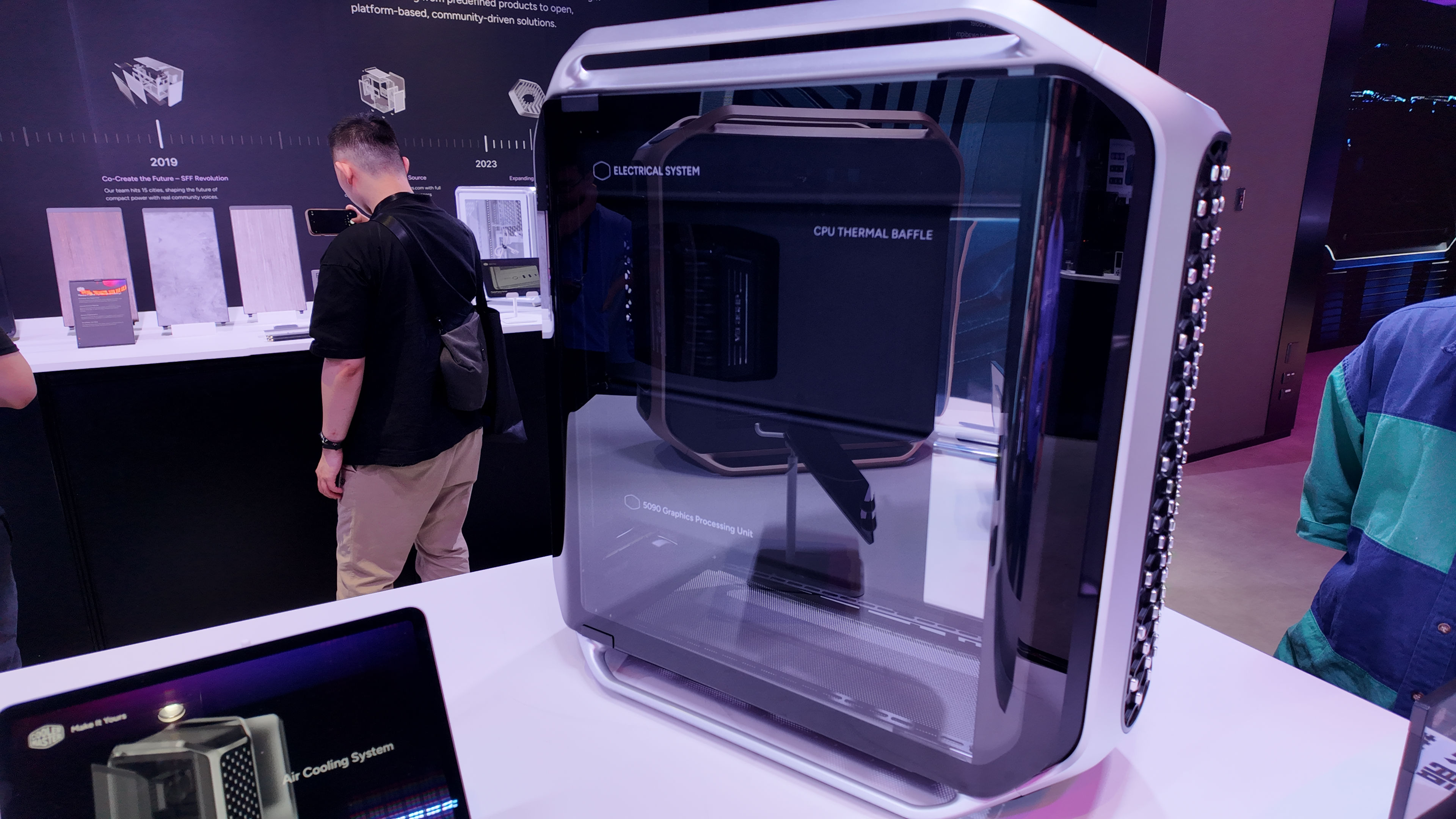 A photo of the Cooler Master Cosmos 2025, as displayed at Computex 2025