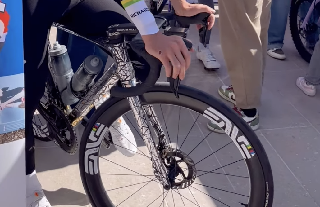 Tadej Pogačar spotted testing brand new bike ahead of Flanders-Roubaix double attempt