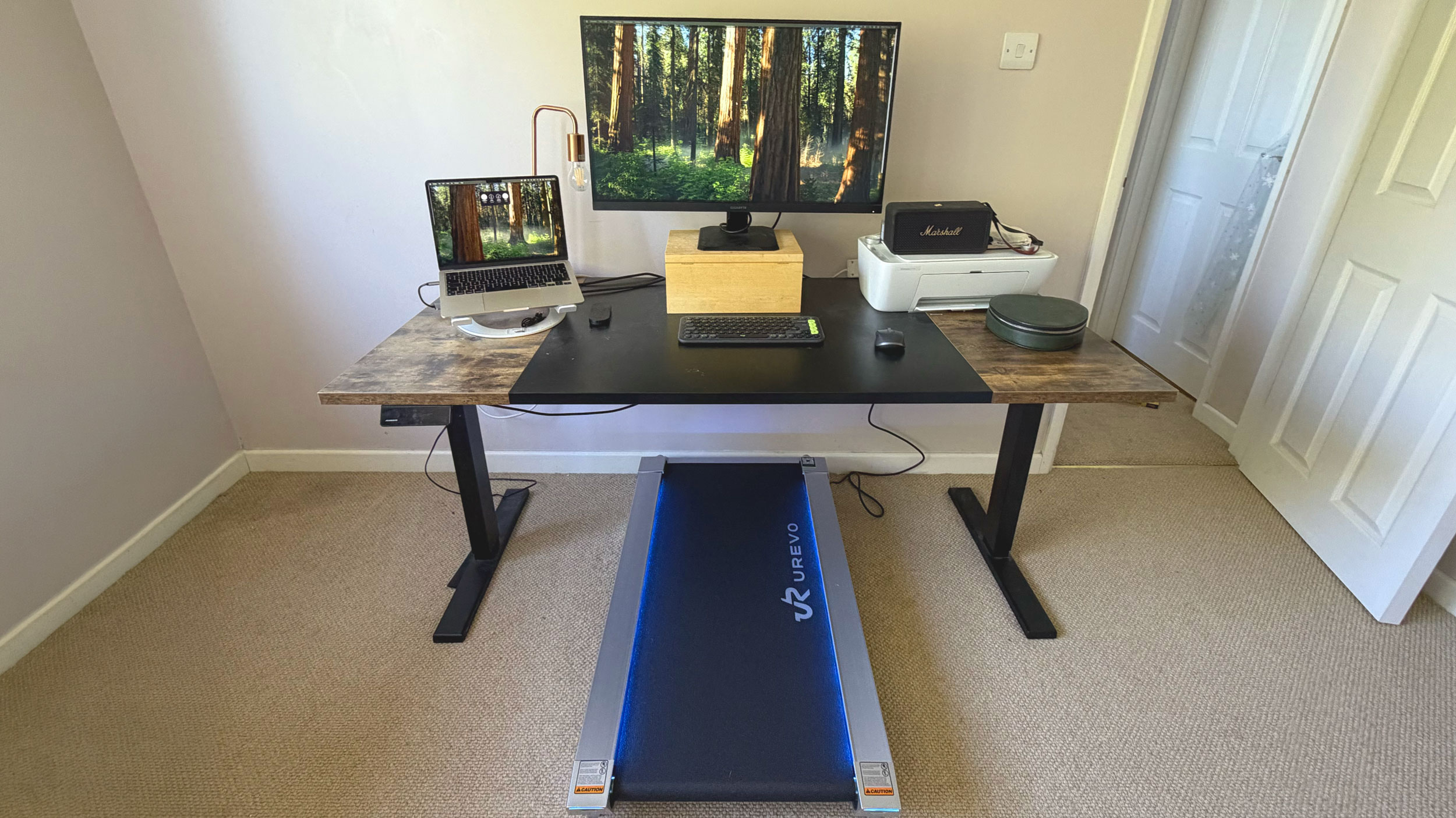 Urevo treadmill under desk