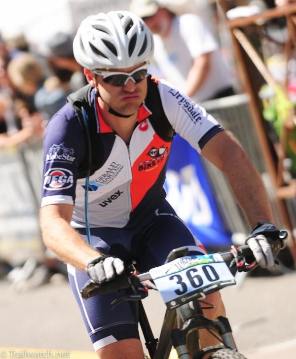 Cameron Brenneman from Sante Fe rolls across the line second in the singlespeed division