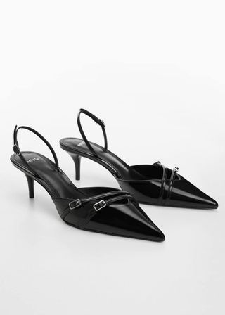 Slingback heeled shoes with buckle - Women