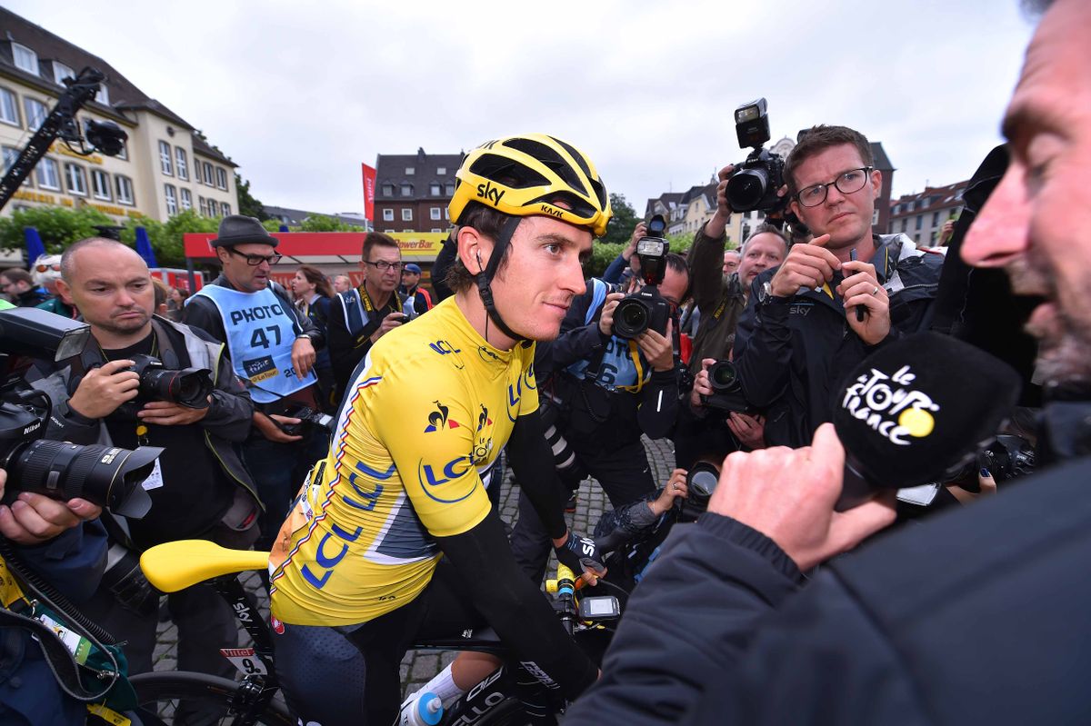 Geraint Thomas on stage 2 of the Tour de France