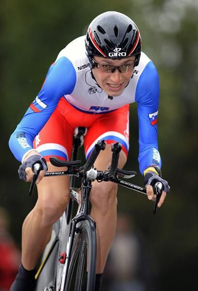 Slovenian time trial champion Janez Brajkovic (Team RadioShack).