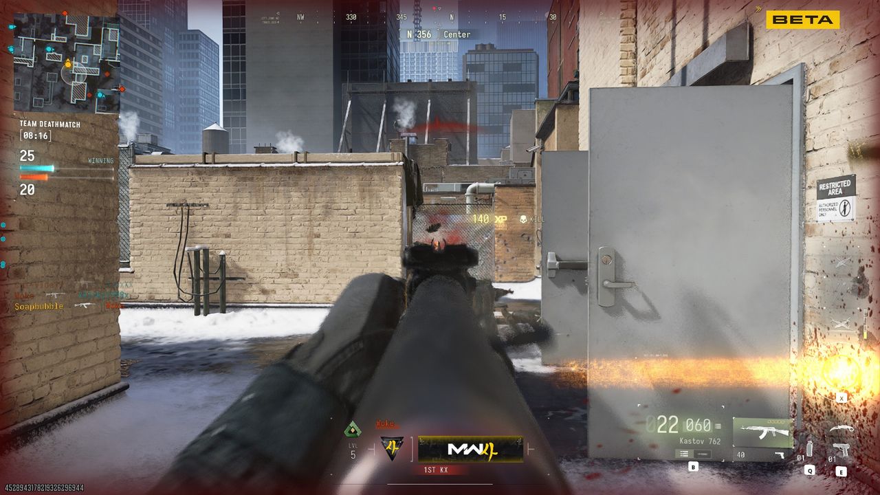 A gunfight in Modern Warfare 4.