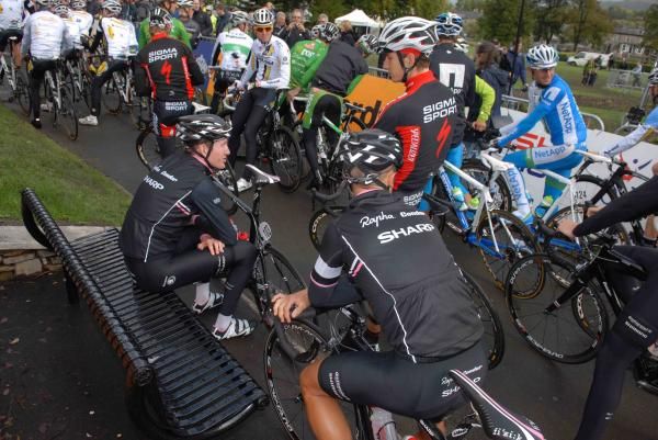 Zac Dempster of Rapha Condor Sharp waits for the start.