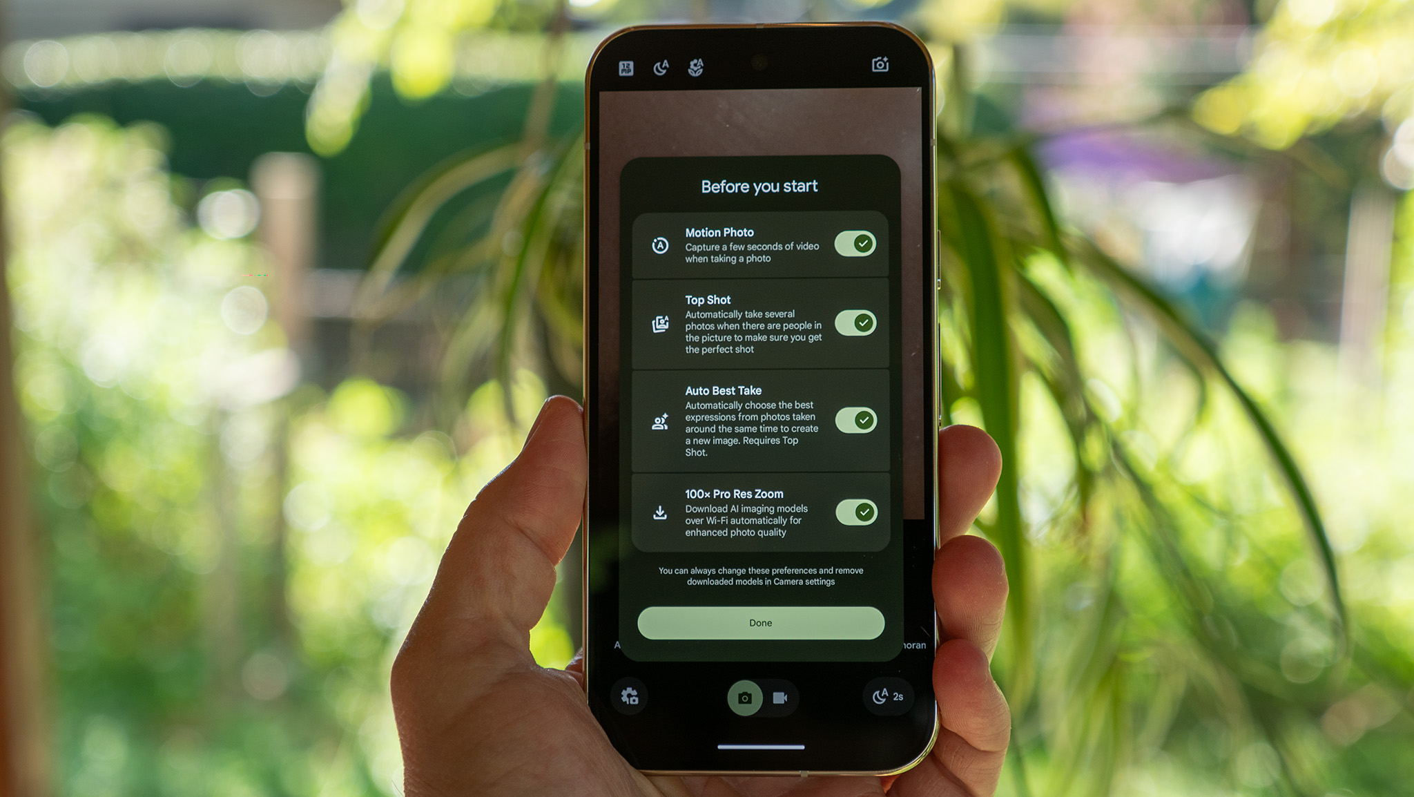 Enabling the new camera features on a Google Pixel 10 Pro