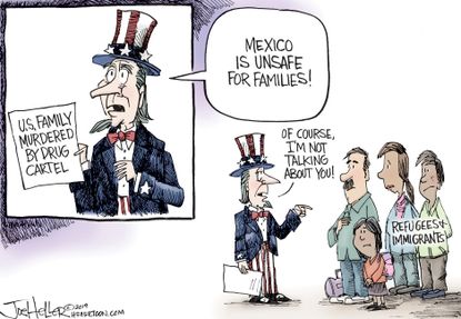 Political Cartoon U.S. Cartel Murders Mexico Is Unsafe For Families Correction