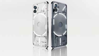 Nothing Phone (2) official renders in white and black