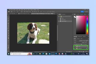The first step to blurring a background on Photoshop
