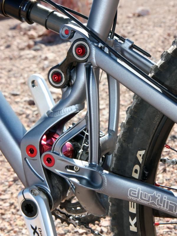 Liberal machining, revamped frame configurations, and newly forged rear triangle struts help trim a lot of weight from last year's Mach 5.