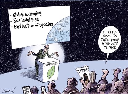 Editorial cartoon World Climate Change Terrorism