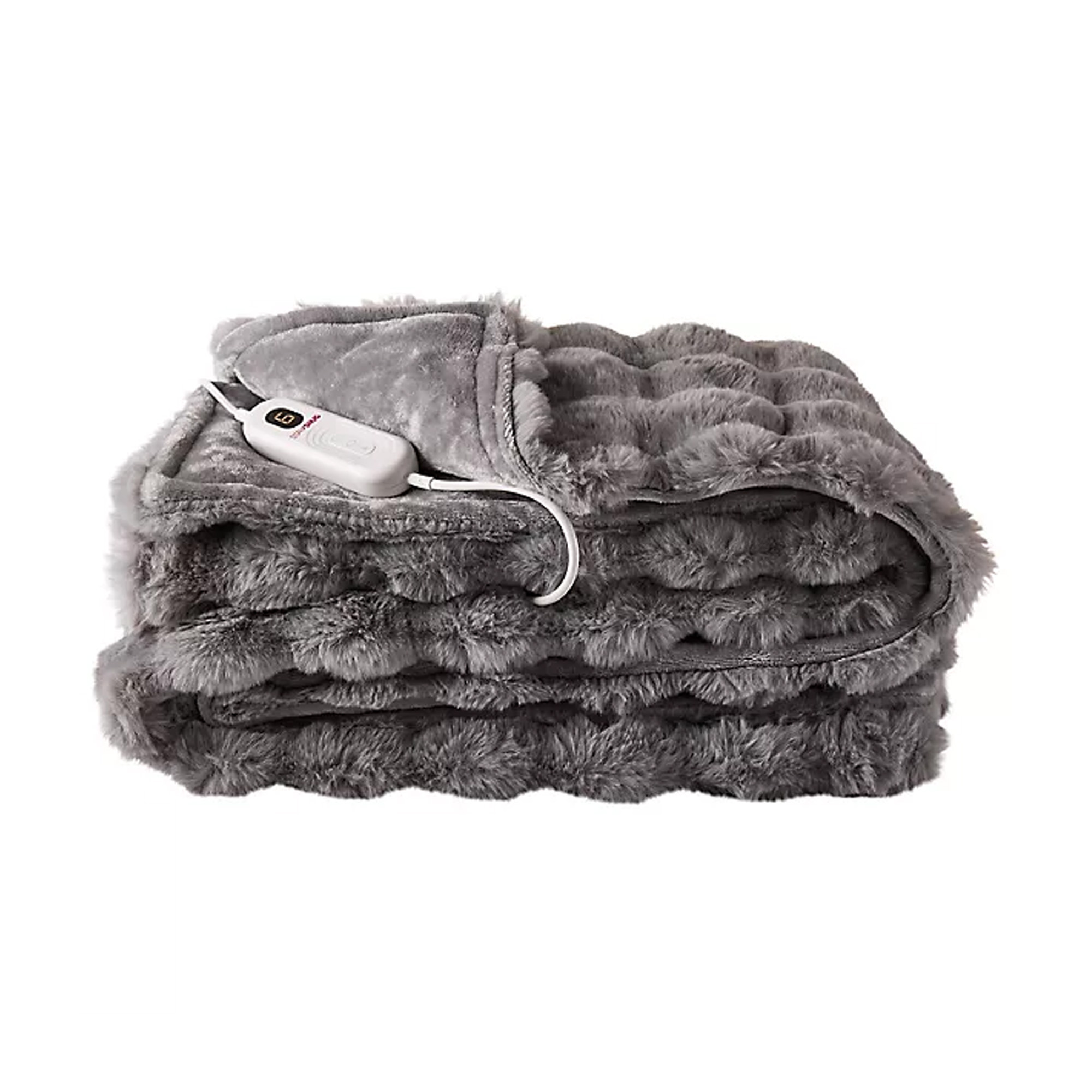 StaySnug Bubble Faux Fur Heated Throw