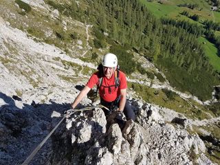 Richard Johnson scales the Dolomites