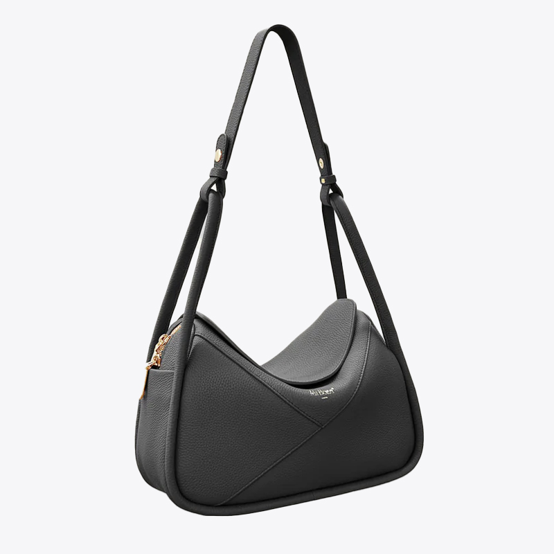 Black leather carnaby handbag, Mi Bolsa London