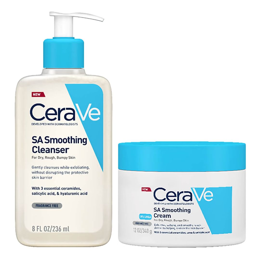 CeraVe SA Smoothing Cleanser and Cream
