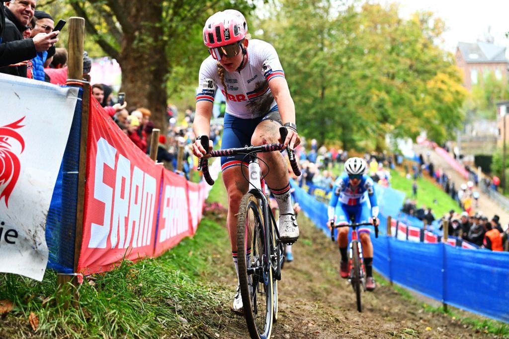 Zoe Backstedt (Great Britain) competing at the European Cyclocross Championships 2022 in the women&#039;s U23 category