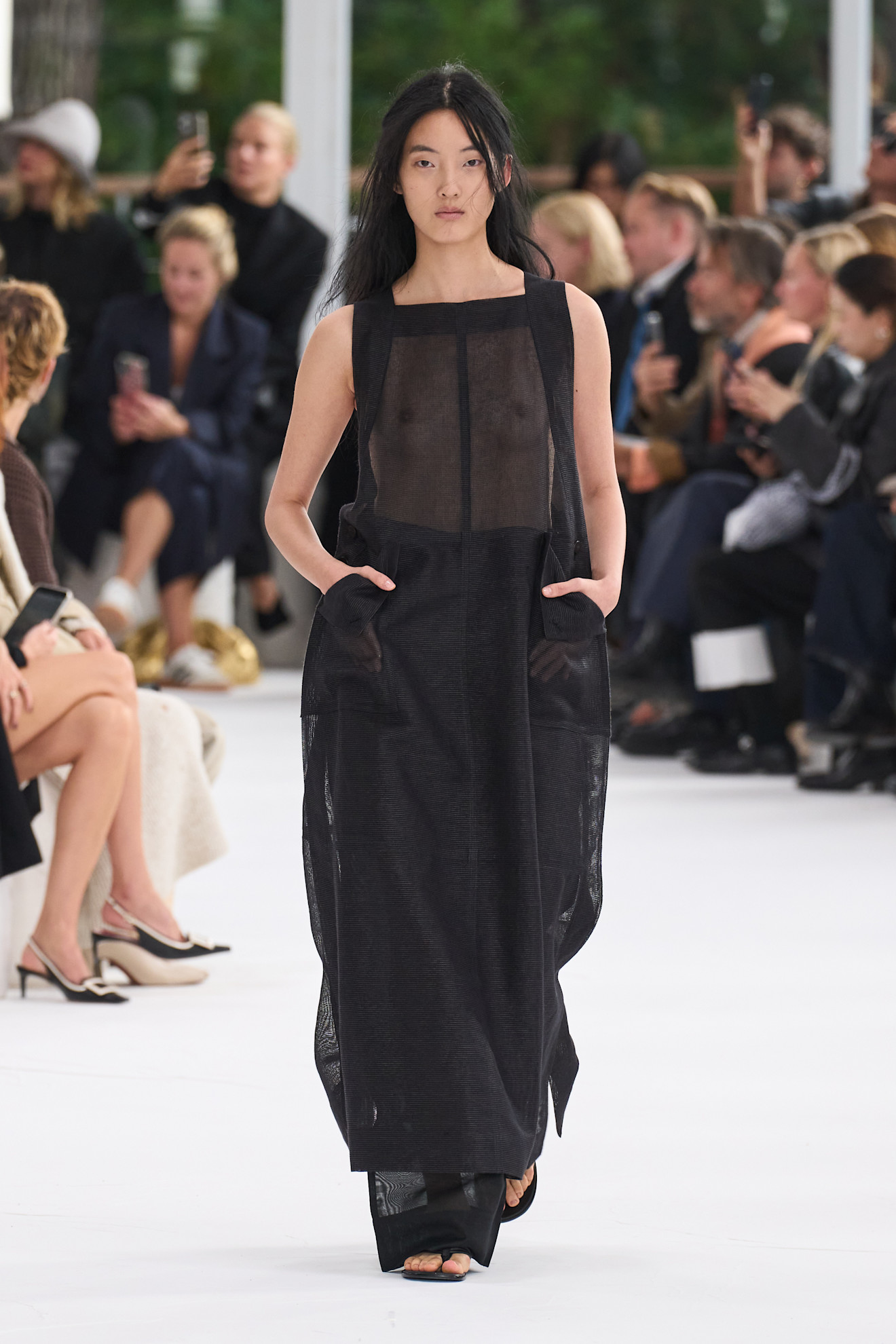 Flip flops on the Issey Miyake spring/summer 2025 runway.