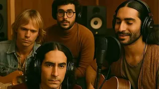 AI generated image of the AI generated four piece rock band The Velvet Sundown