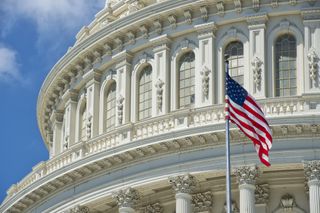 US flag outside Congress