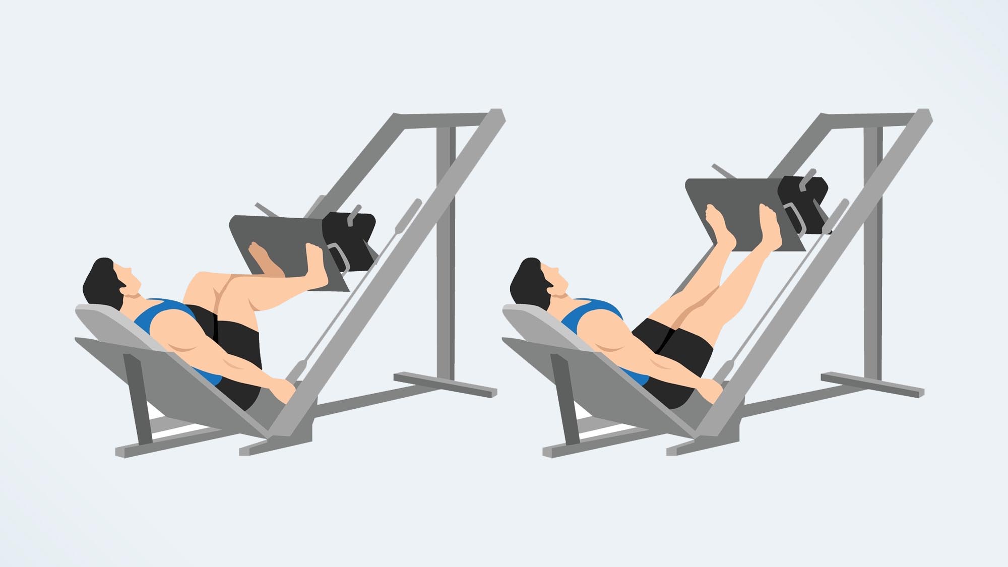 Photo of a man using a leg press machine