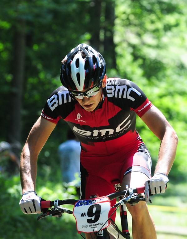 Stephen Ettinger (BMC) rides in the lead pack