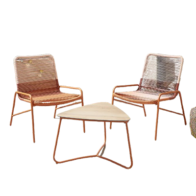 Dunelm orange bistro set