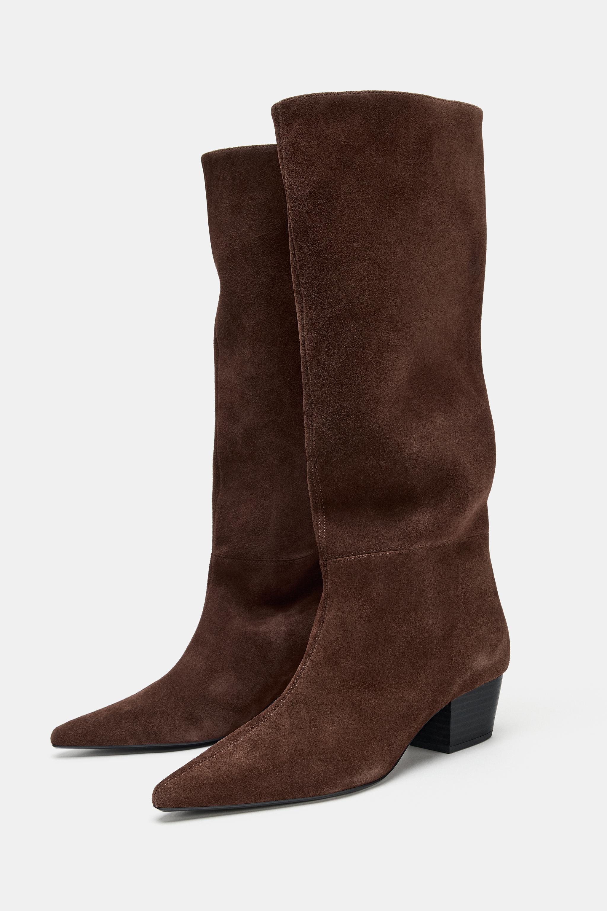Cowboy Split Suede Boots