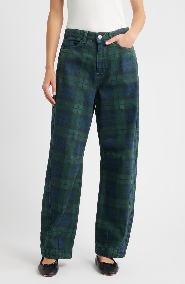 Sinclair Overdye Plaid Jeans