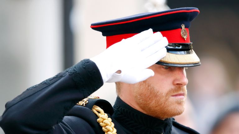 Prince Harry, Duke of Sussex attends the opening of the Field of Remembrance at Westminster Abbey on November 8, 2018 in London, England