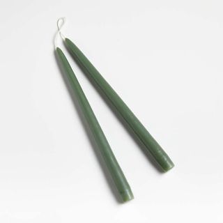 green taper candles