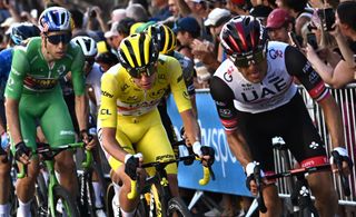 Tadej Pogacar and Rafal Majka (UAE Team Emirates) at the Tour de France