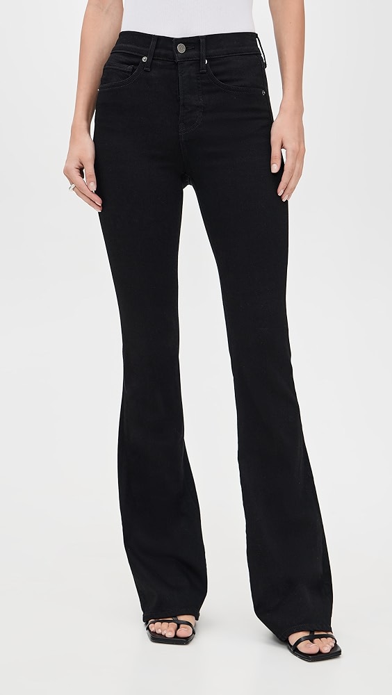 Beverly Flare Skinny Jeans - Onyx
