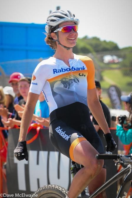 Marianne Vos (Rabo-Liv) looked confident at the start