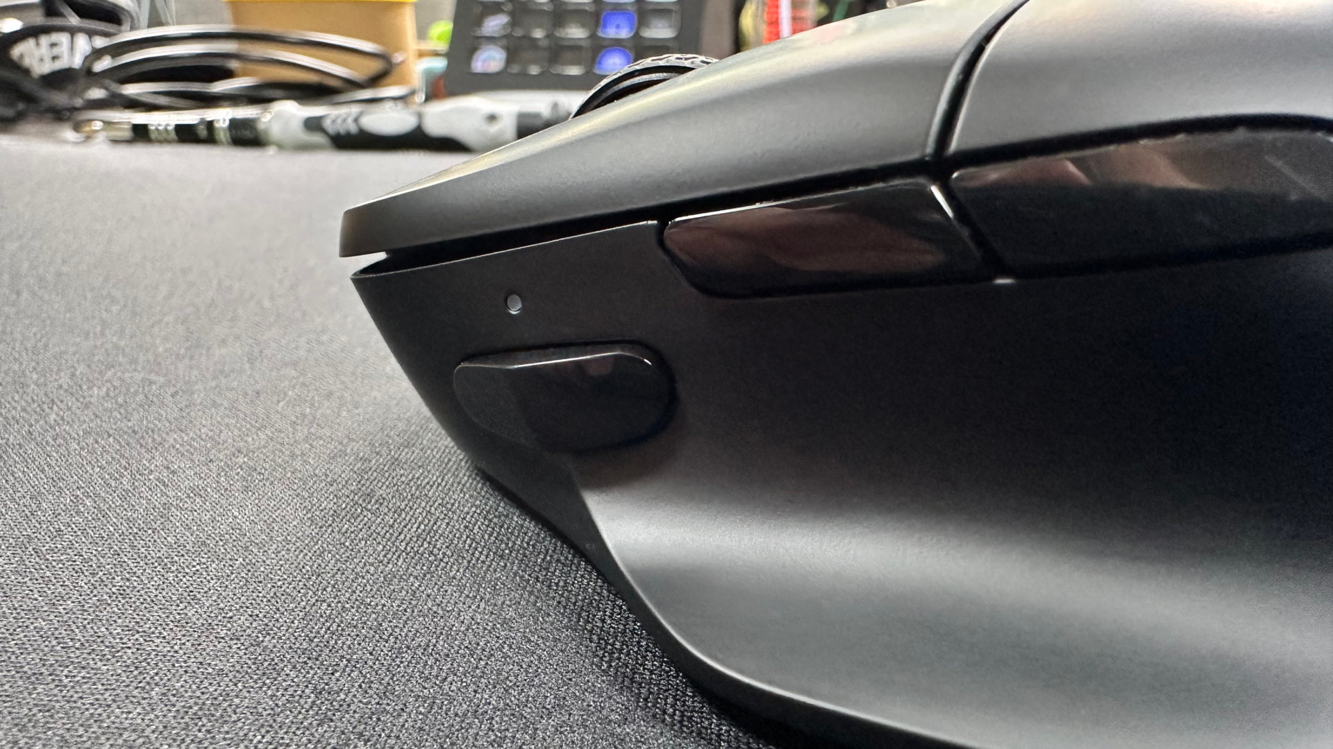 A photo of a Keychron M7 8K Wireless gaming mouse.