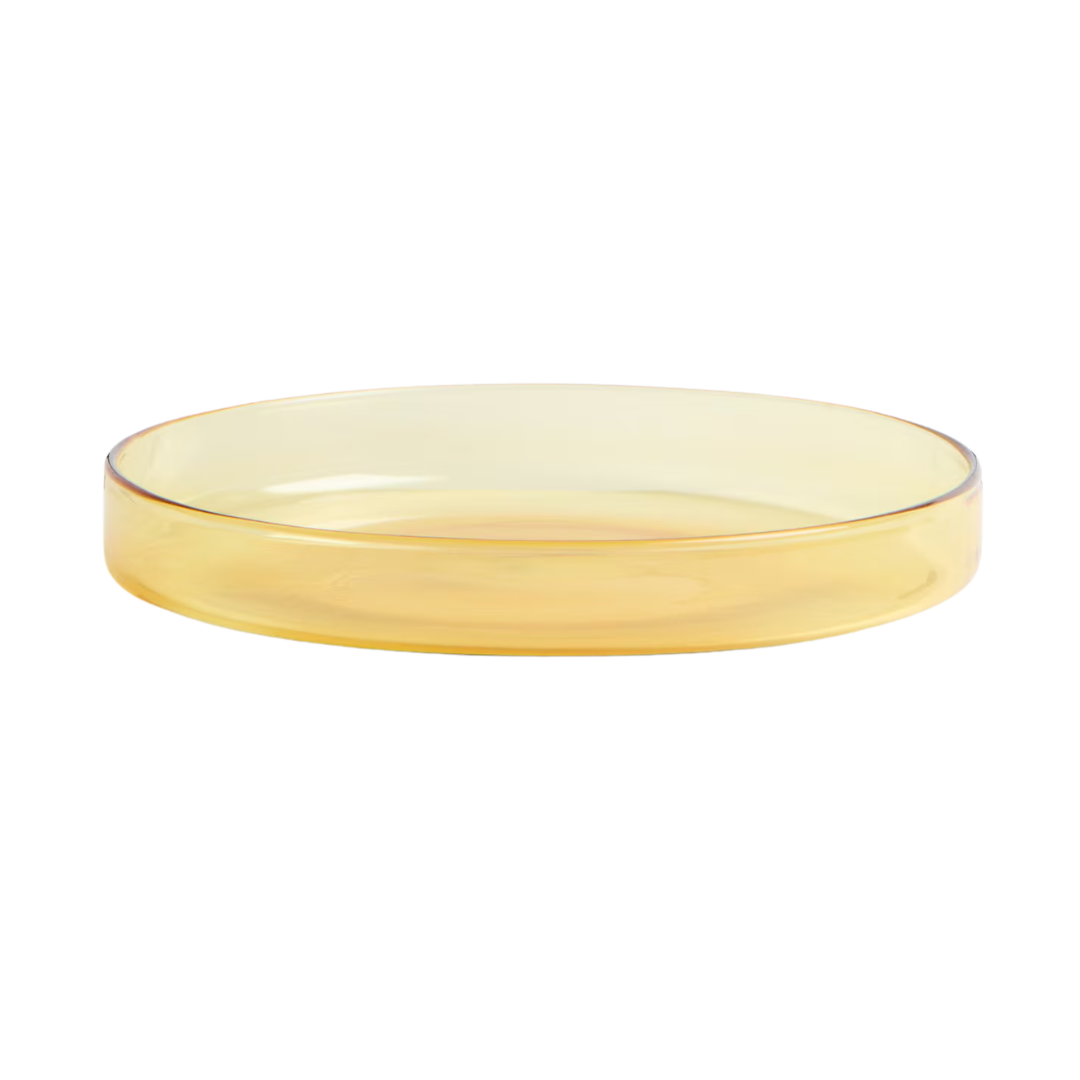 Glass Side Plate - Yellow