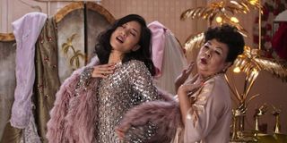 Constance Wu as Rachel Chu putting on a fashion show in Crazy Rich Asians