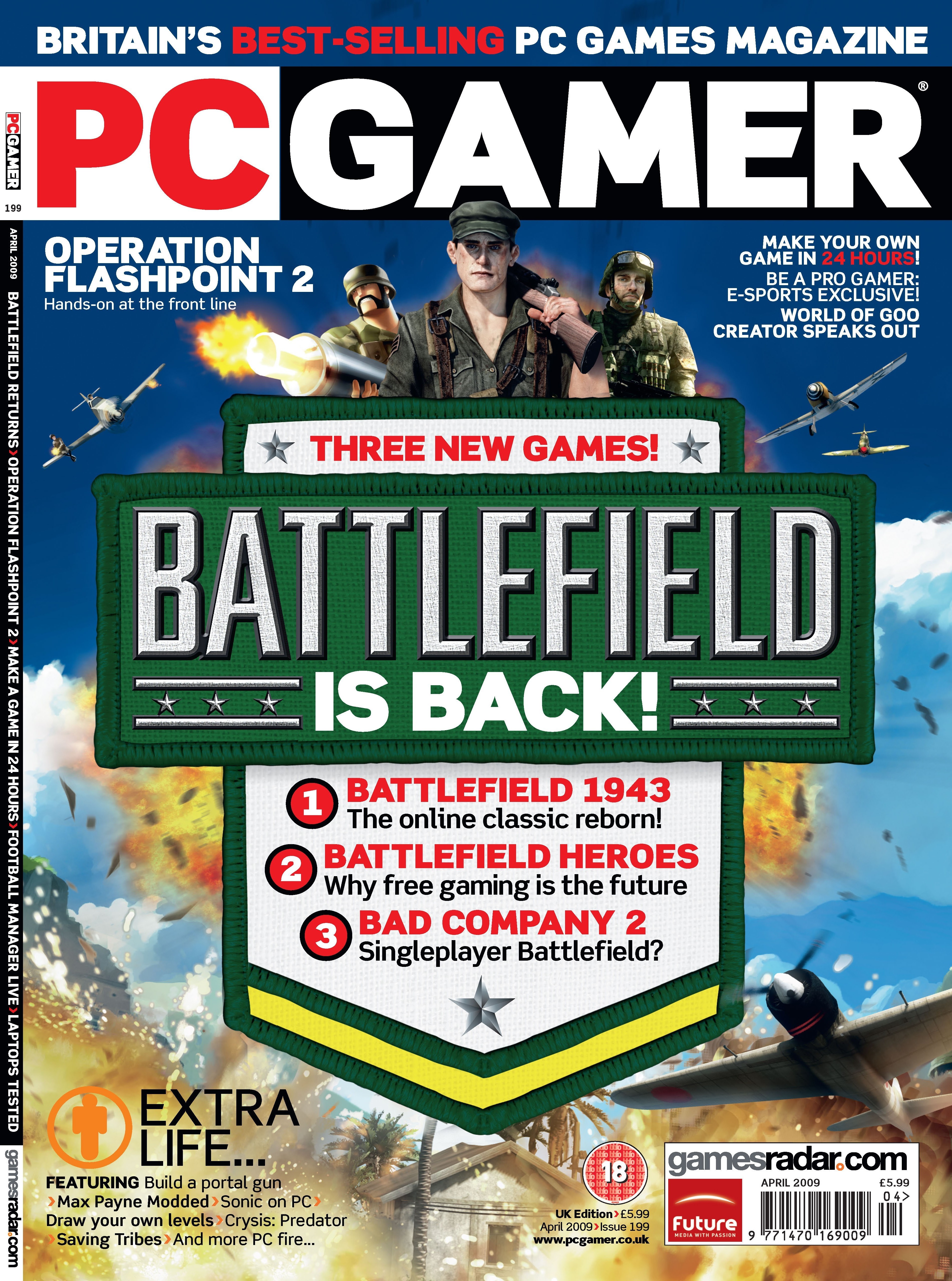 PC Gamer Magazine UK issue 199 - Battlefield Heroes cover