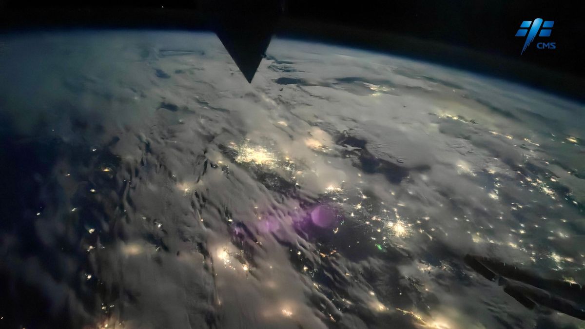 Earth's lights seen from the Tiangong space station.