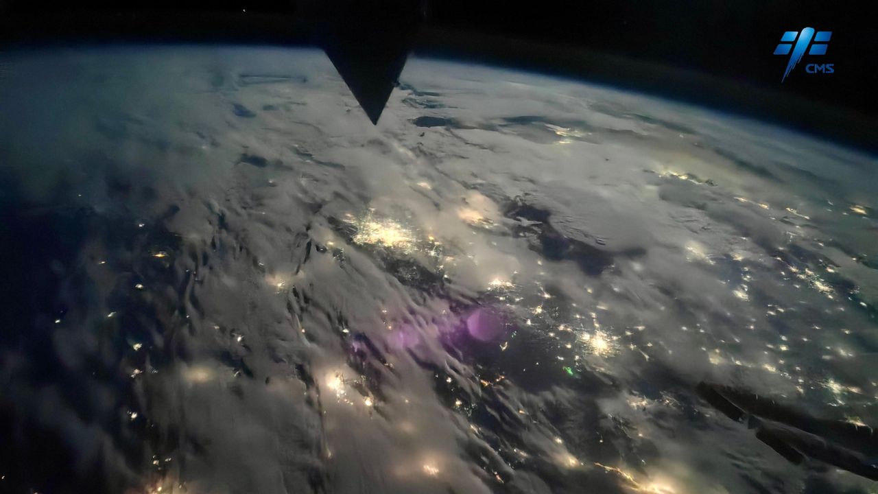 Earth's lights seen from the Tiangong space station.
