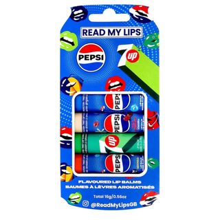 Read My Lips - Pepsi Flavoured Lip Balm Set - Formulated With Beeswax - Fun Party Bag Fillers or Christmas Stocking Stuffers - Cruelty Free - 4 Exciting Tastes Pack