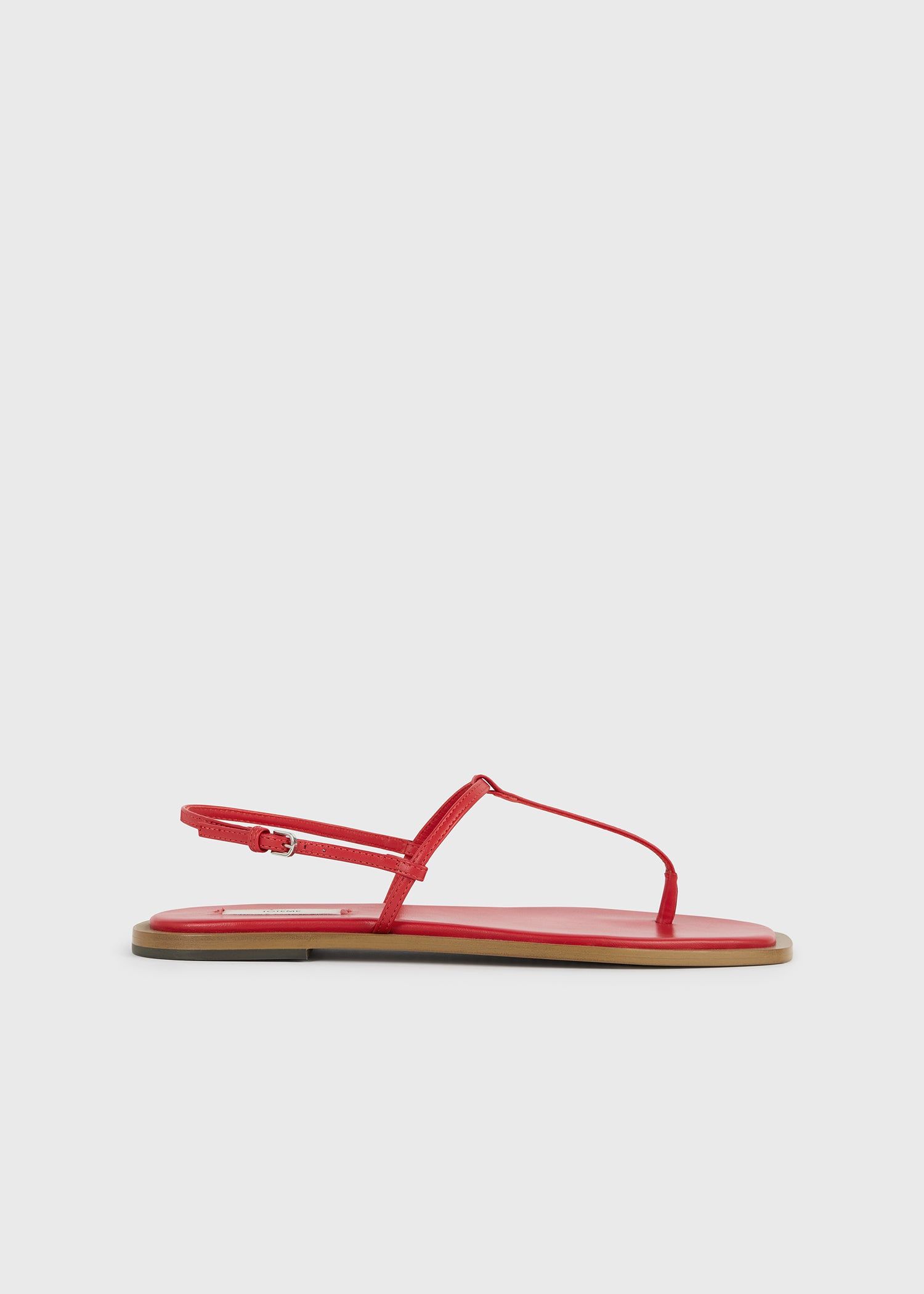 T-Strap Nappa Sandals Red/desert - 35