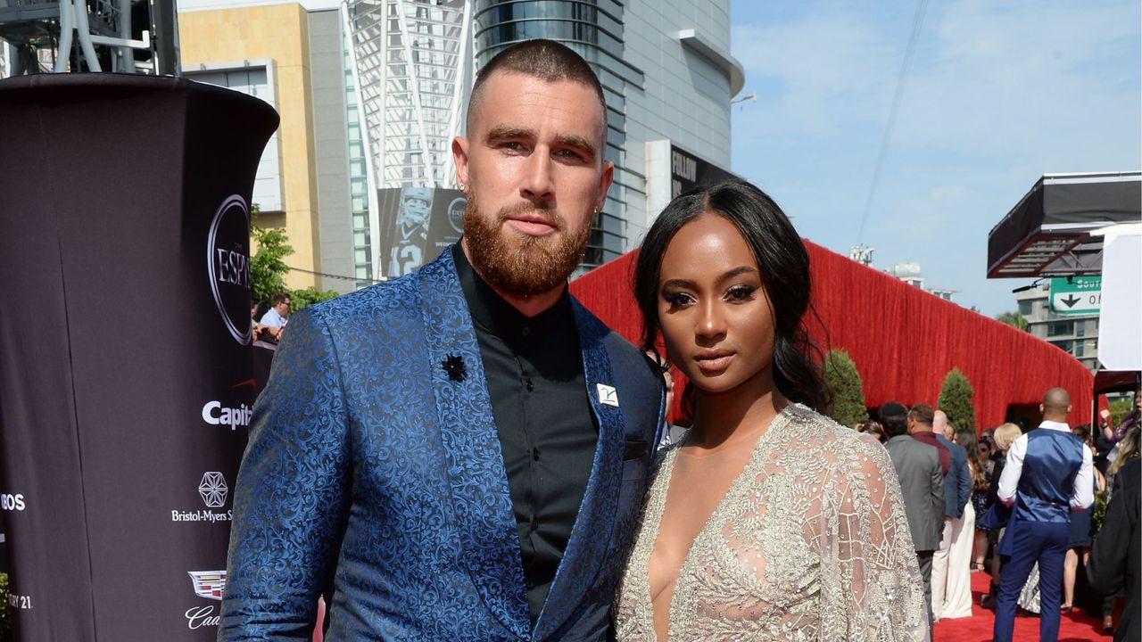 Travis Kelce and Kayla Nicole attend the 2018 ESPY Awards